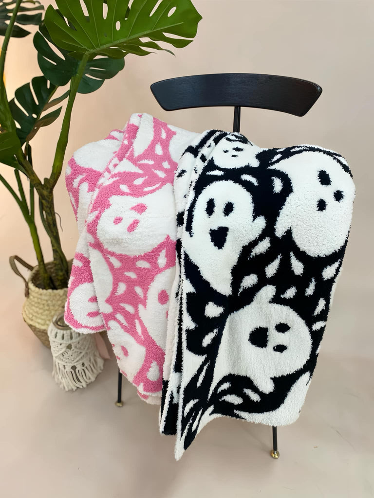 PREORDER! Reversible Ghost Blanket-Throw Blanket-Timber Brooke Boutique, Online Women's Fashion Boutique in Amarillo, Texas