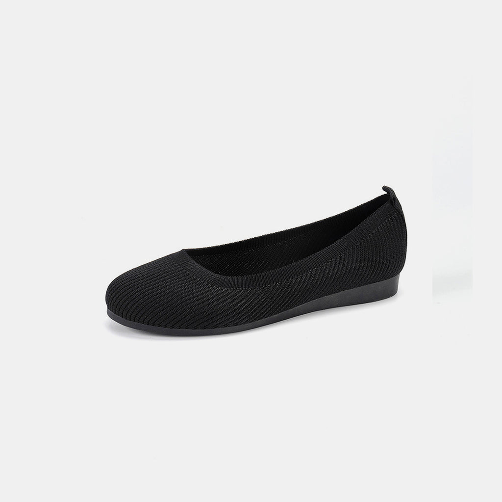 Round Toe Knit Ballet Flats-Timber Brooke Boutique, Online Women's Fashion Boutique in Amarillo, Texas