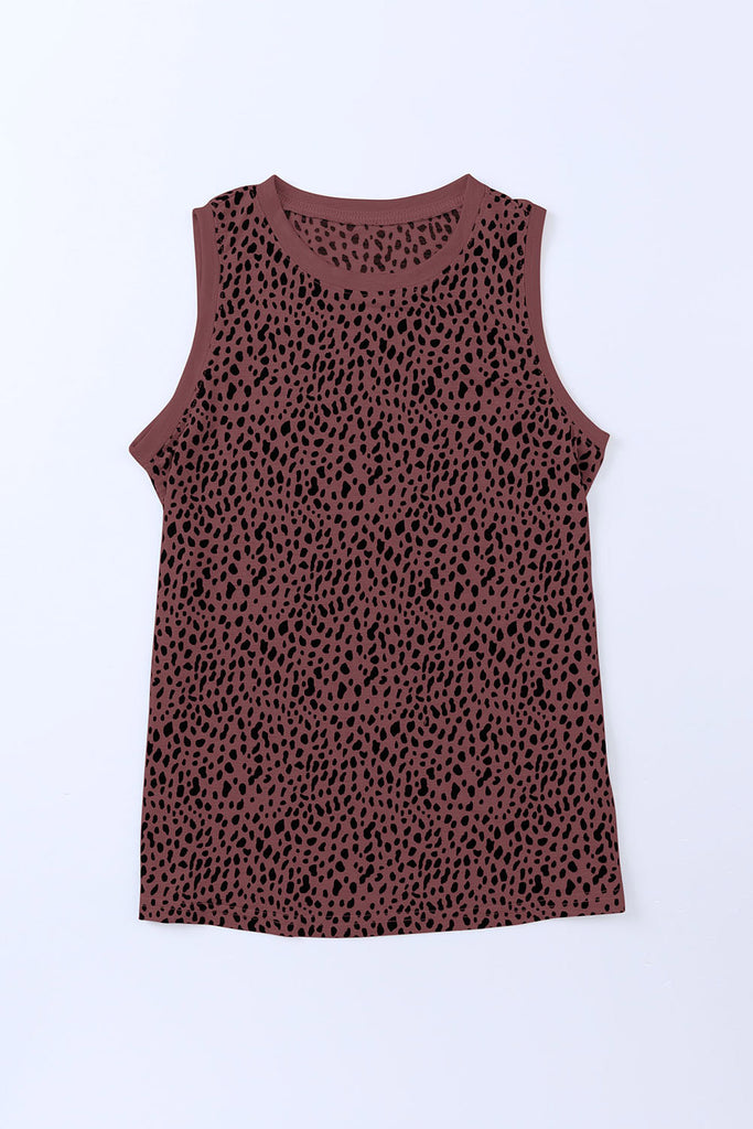 Printed Round Neck Tank-Timber Brooke Boutique, Online Women's Fashion Boutique in Amarillo, Texas