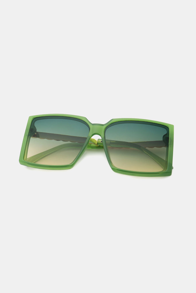 Polycarbonate Frame Square Sunglasses-Timber Brooke Boutique, Online Women's Fashion Boutique in Amarillo, Texas