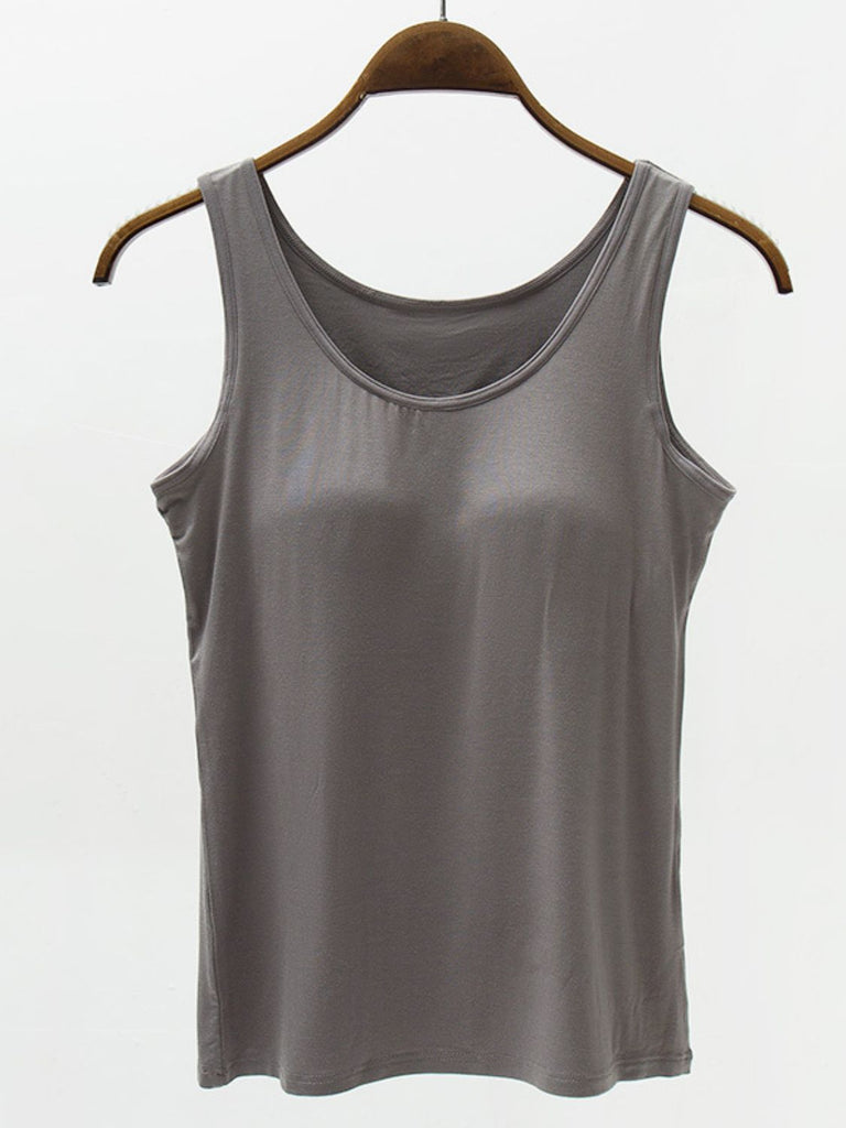 Full Size Wide Strap Modal Tank with Bra-Timber Brooke Boutique, Online Women's Fashion Boutique in Amarillo, Texas