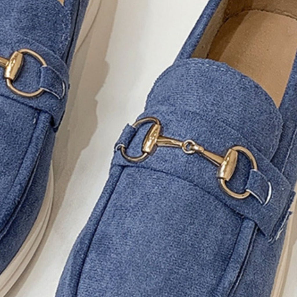 Metal Buckle Flat Sneakers-Timber Brooke Boutique, Online Women's Fashion Boutique in Amarillo, Texas