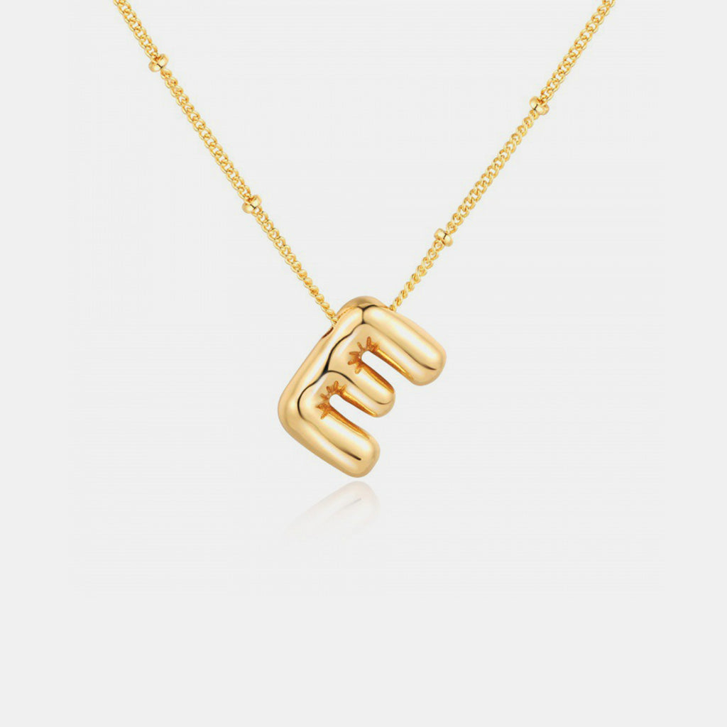 Gold-Plated Letter Pendant Necklace-Timber Brooke Boutique, Online Women's Fashion Boutique in Amarillo, Texas