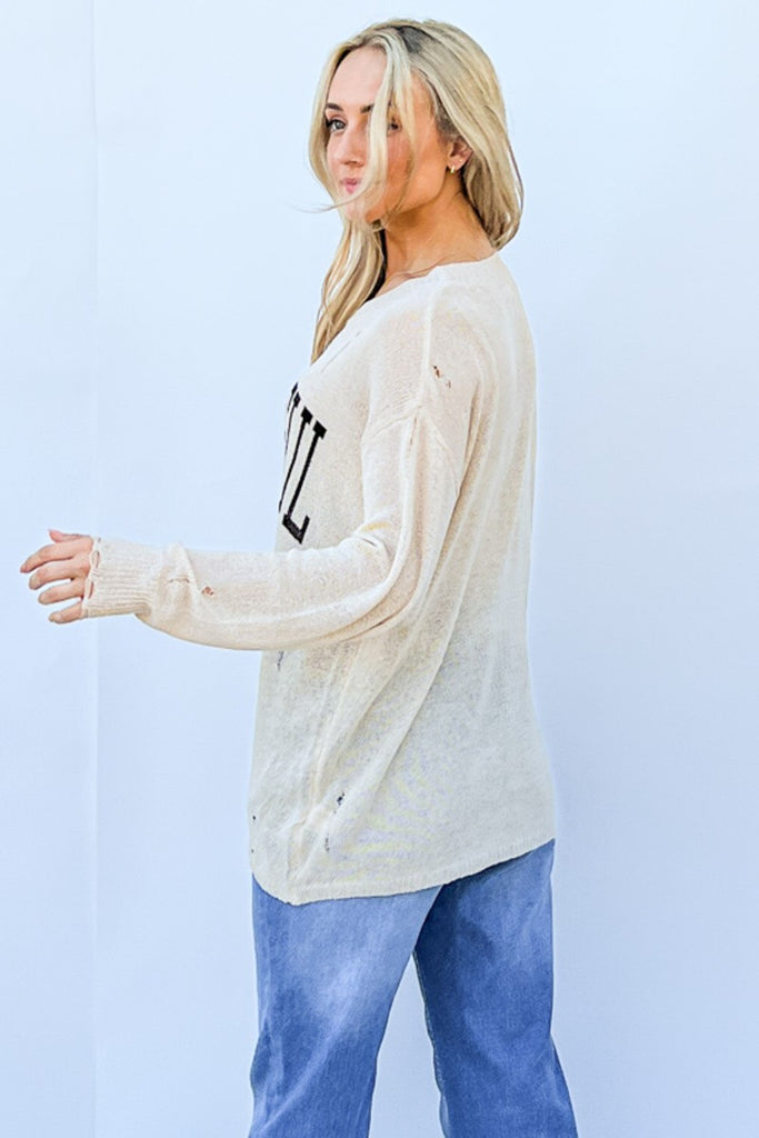 And The Why GRATEFUL Long Sleeve Knit Top-Timber Brooke Boutique, Online Women's Fashion Boutique in Amarillo, Texas