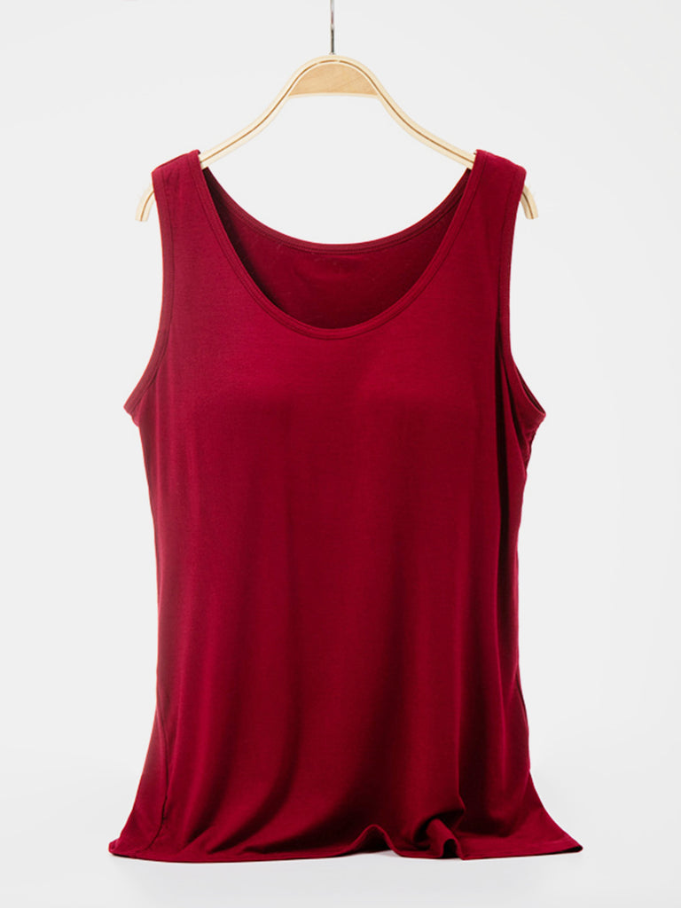 Scoop Neck Wide Strap Tank-Timber Brooke Boutique, Online Women's Fashion Boutique in Amarillo, Texas