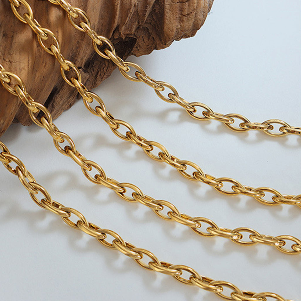 Titanium Steel Chain Necklace-Timber Brooke Boutique, Online Women's Fashion Boutique in Amarillo, Texas