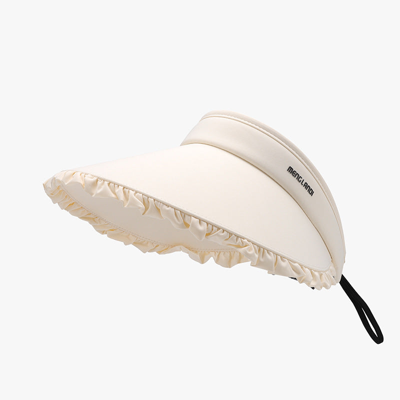 Frill Adjustable Ice Silk Sun Hat-Timber Brooke Boutique, Online Women's Fashion Boutique in Amarillo, Texas