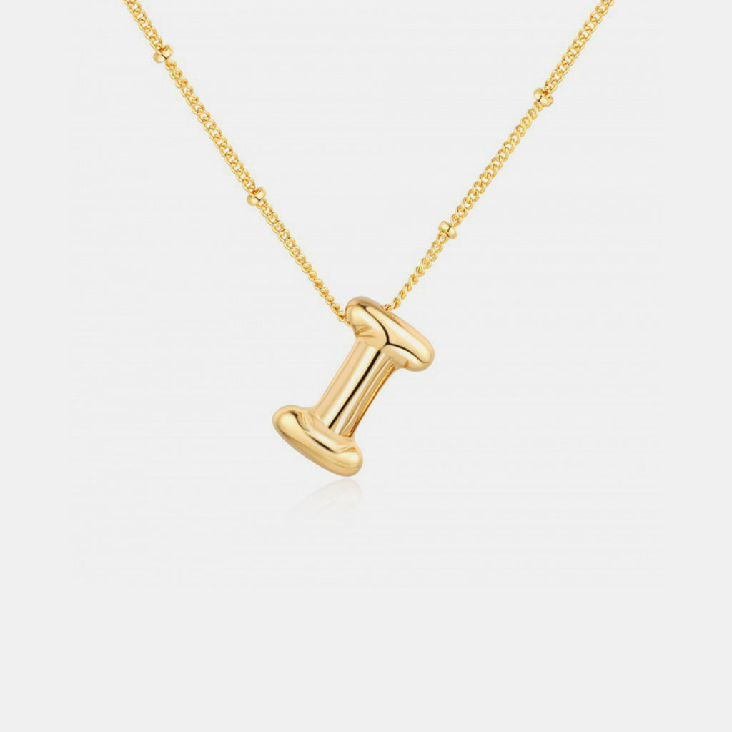 Gold-Plated Letter Pendant Necklace-Timber Brooke Boutique, Online Women's Fashion Boutique in Amarillo, Texas