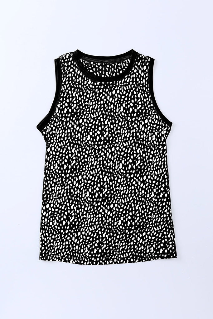 Printed Round Neck Tank-Timber Brooke Boutique, Online Women's Fashion Boutique in Amarillo, Texas