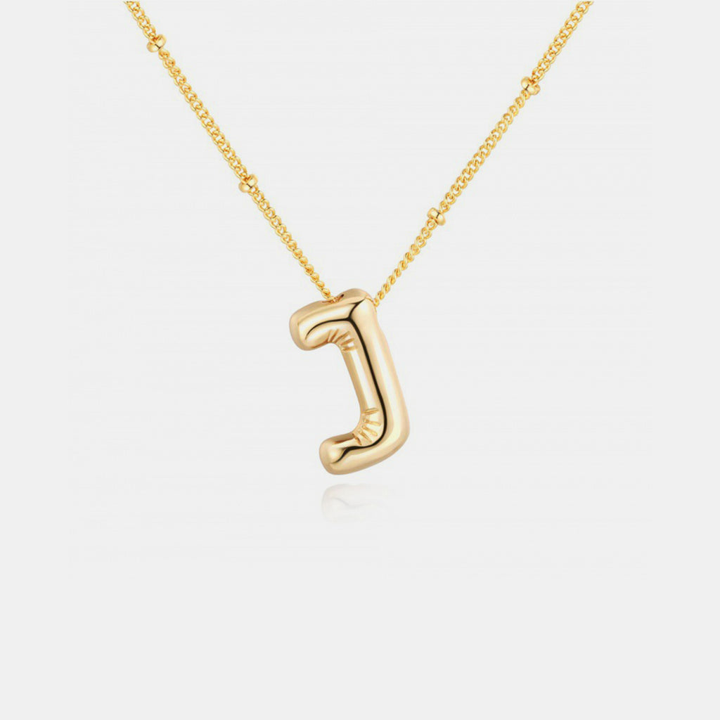 Gold-Plated Letter Pendant Necklace-Timber Brooke Boutique, Online Women's Fashion Boutique in Amarillo, Texas