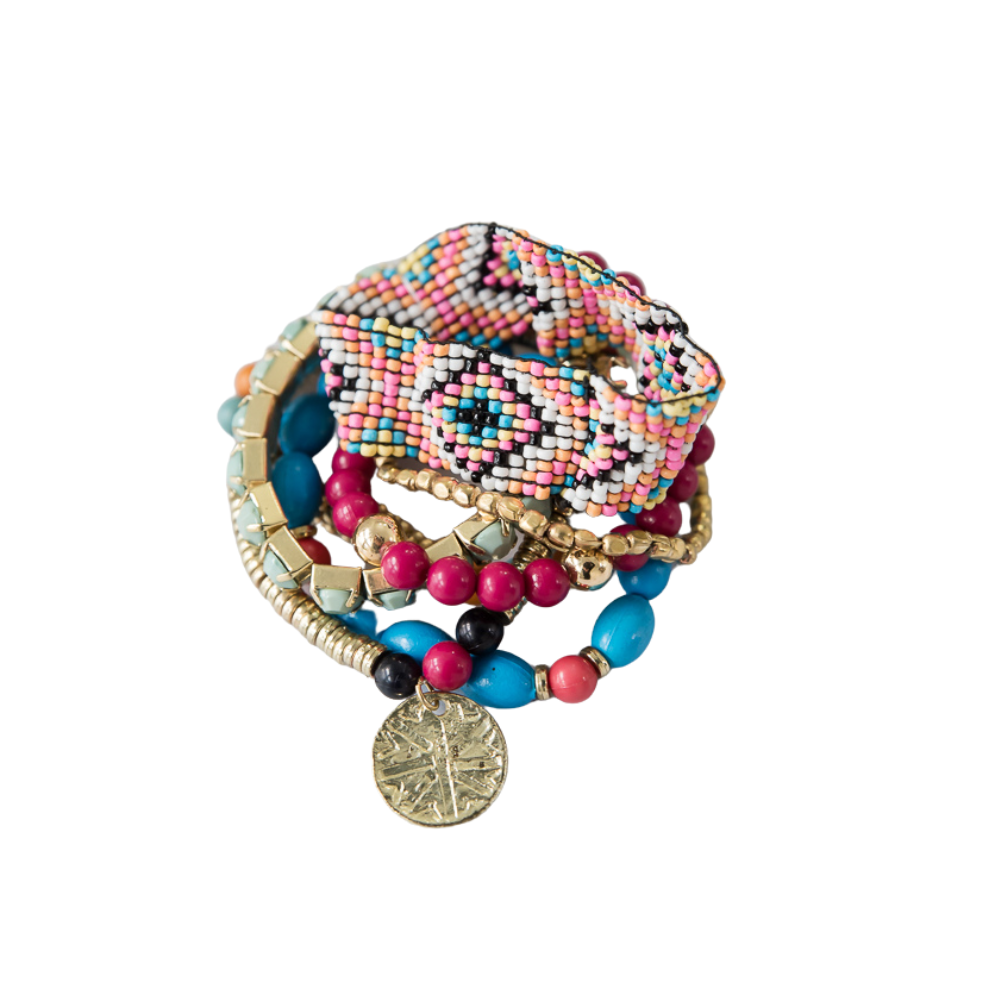 Colorful Next to You Bracelet Set-Urbanista-Timber Brooke Boutique, Online Women's Fashion Boutique in Amarillo, Texas