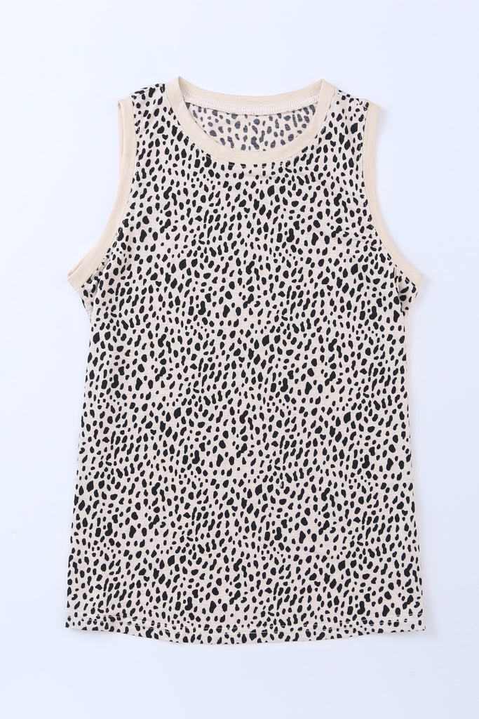 Printed Round Neck Tank-Timber Brooke Boutique, Online Women's Fashion Boutique in Amarillo, Texas