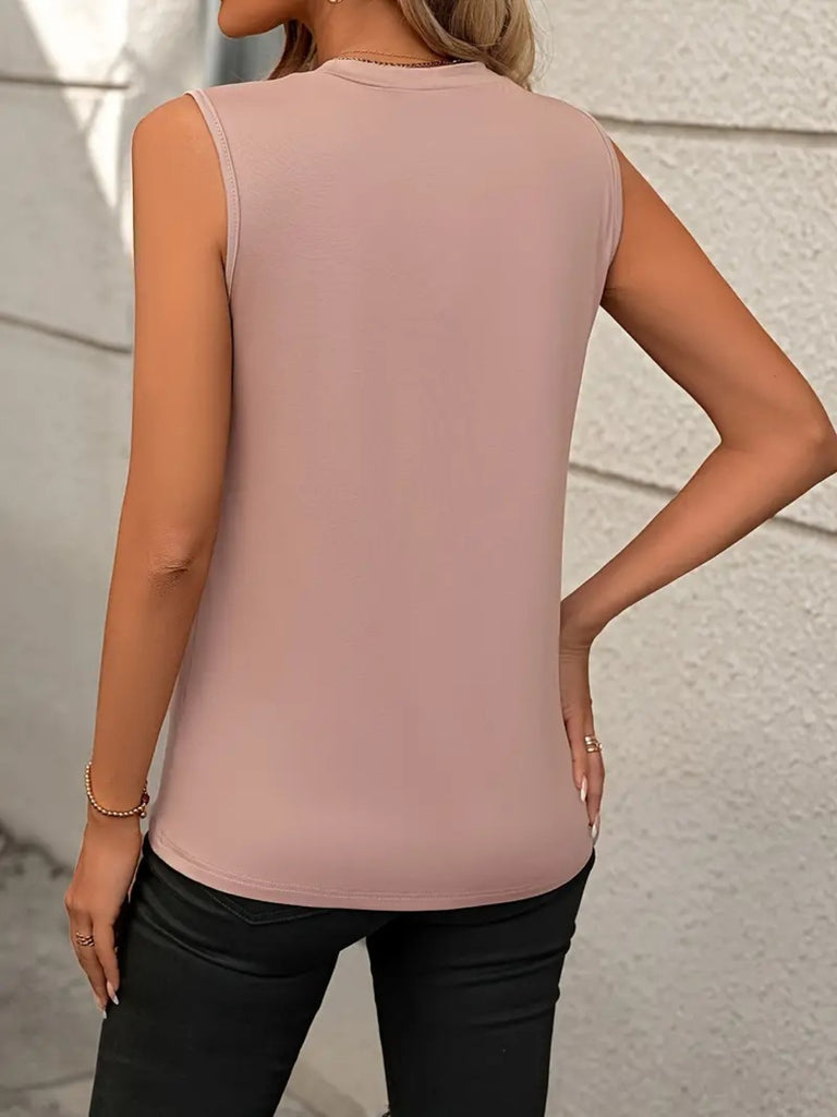 Round Neck Sleeveless Tank-Timber Brooke Boutique, Online Women's Fashion Boutique in Amarillo, Texas