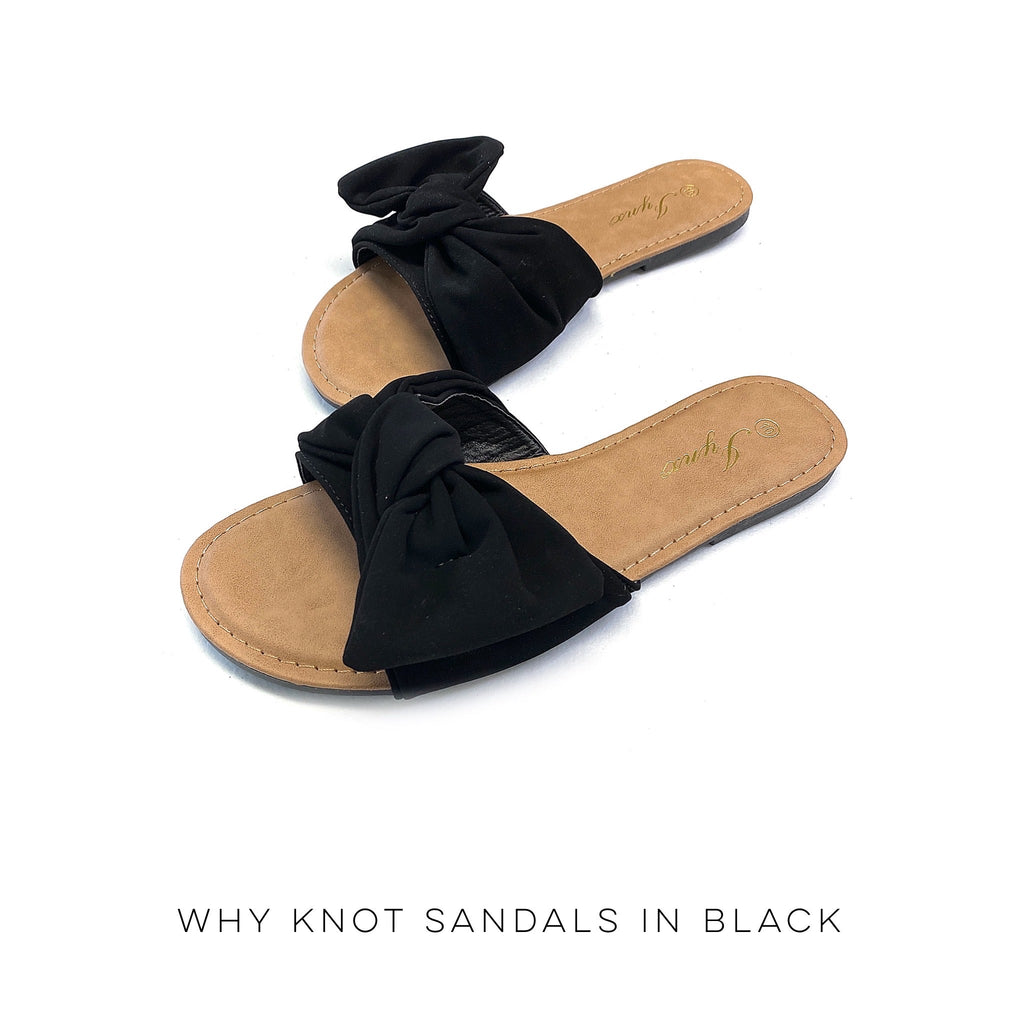 Why Knot Sandal in Black-Red Shoe Lover-Timber Brooke Boutique, Online Women's Fashion Boutique in Amarillo, Texas