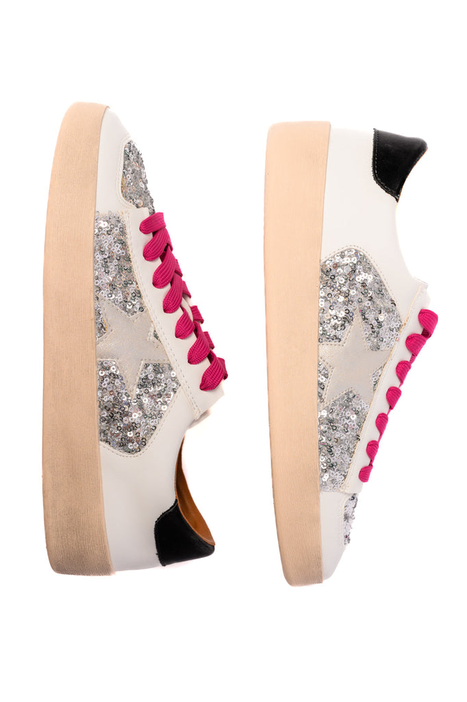 Another Round Sneakers in Silver Sequins-Womens-Timber Brooke Boutique, Online Women's Fashion Boutique in Amarillo, Texas