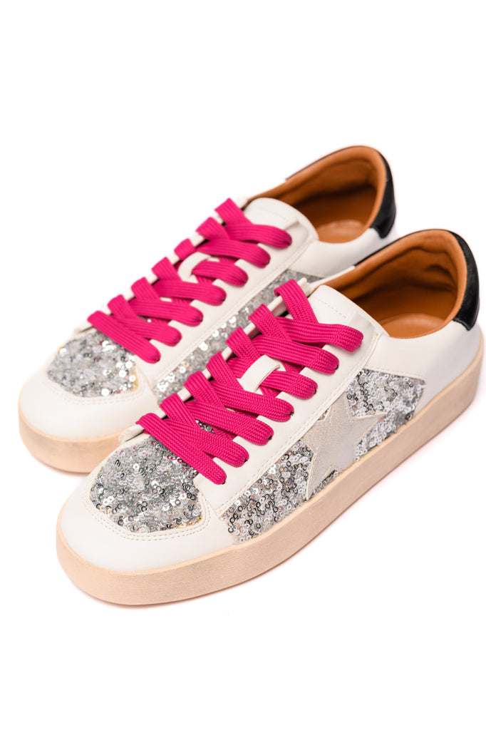 Another Round Sneakers in Silver Sequins-Womens-Timber Brooke Boutique, Online Women's Fashion Boutique in Amarillo, Texas