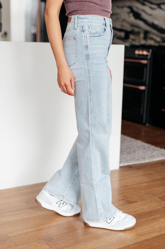 Brooke High Rise Control Top Vintage Wash Straight Jeans-Womens-Timber Brooke Boutique, Online Women's Fashion Boutique in Amarillo, Texas