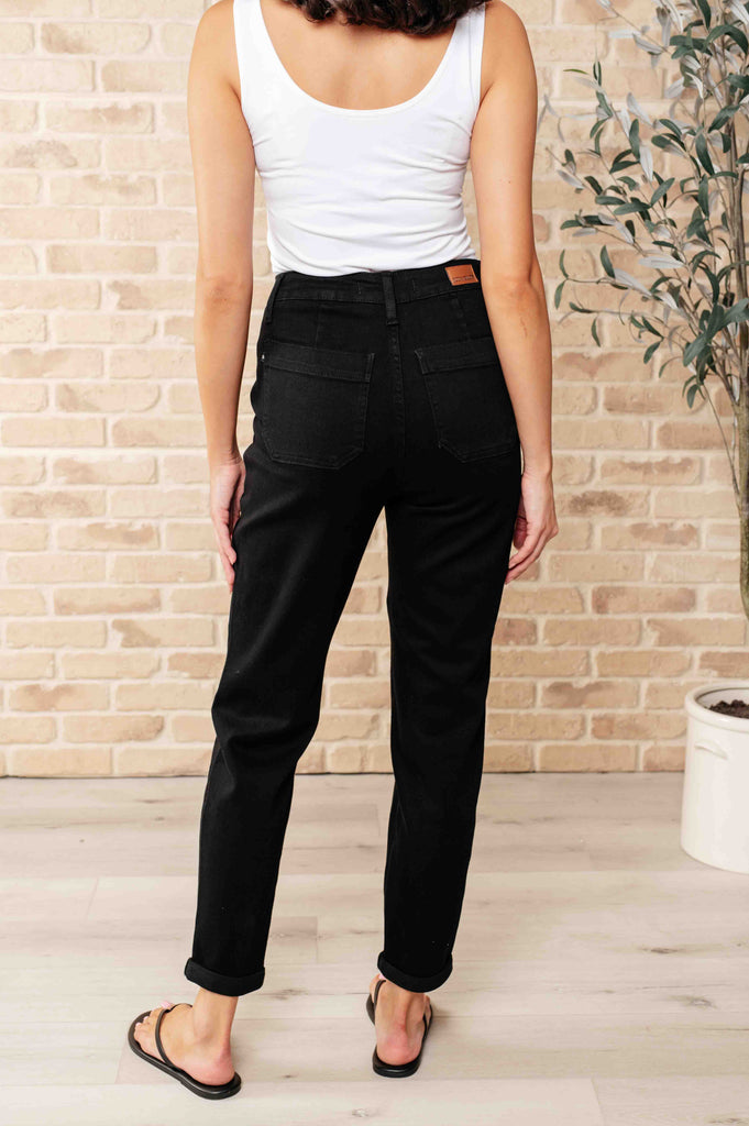 Carmen Double Cuff Joggers in Black-Womens-Timber Brooke Boutique, Online Women's Fashion Boutique in Amarillo, Texas