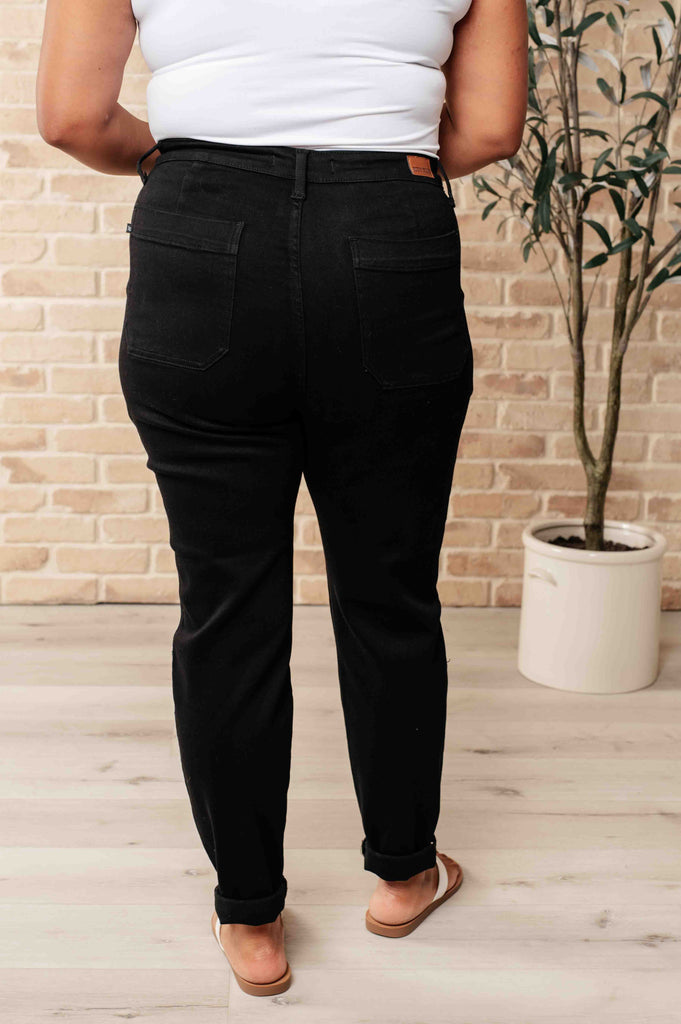 Carmen Double Cuff Joggers in Black-Womens-Timber Brooke Boutique, Online Women's Fashion Boutique in Amarillo, Texas