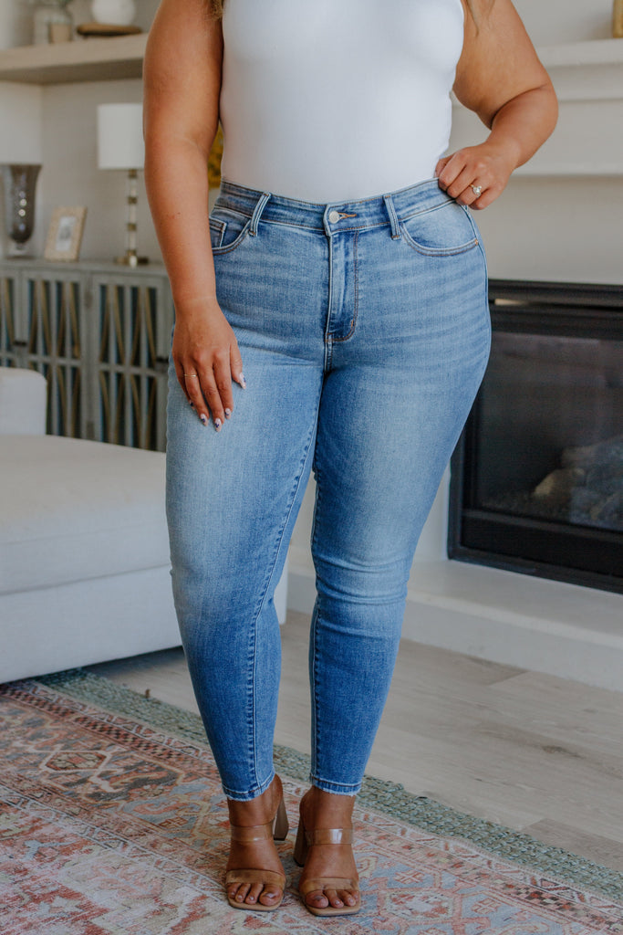 Catherine Mid Rise Vintage Skinny Jeans-Womens-Timber Brooke Boutique, Online Women's Fashion Boutique in Amarillo, Texas