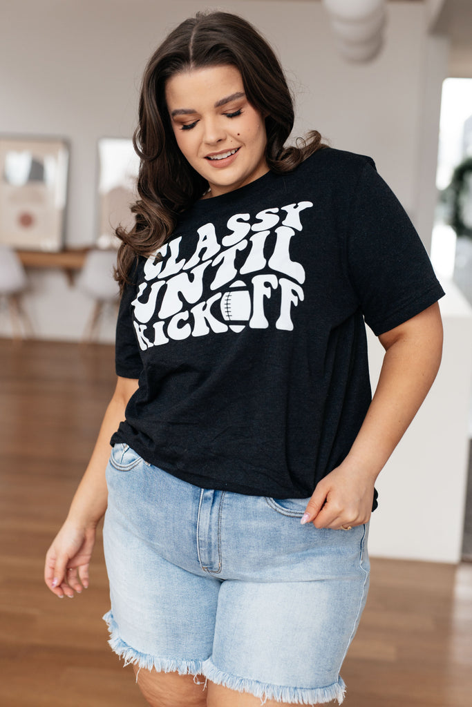 Classy Until Kickoff Tee-Womens-Timber Brooke Boutique, Online Women's Fashion Boutique in Amarillo, Texas