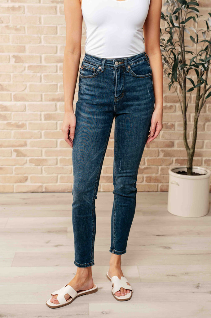 Cora High Rise Control Top Skinny Jeans-Denim-Timber Brooke Boutique, Online Women's Fashion Boutique in Amarillo, Texas