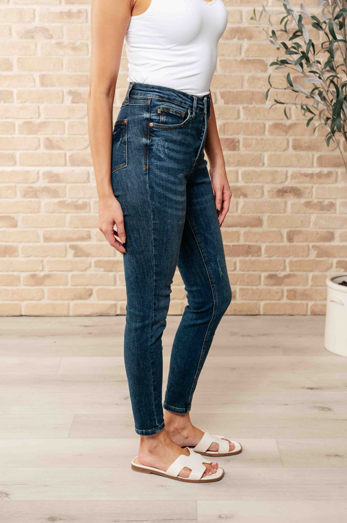 Cora High Rise Control Top Skinny Jeans-Denim-Timber Brooke Boutique, Online Women's Fashion Boutique in Amarillo, Texas