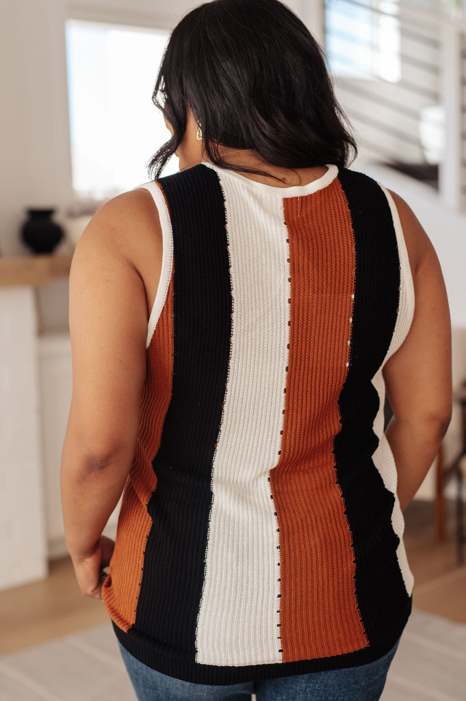 Decidedly Undecided Knit Striped Tank-Tops-Timber Brooke Boutique, Online Women's Fashion Boutique in Amarillo, Texas