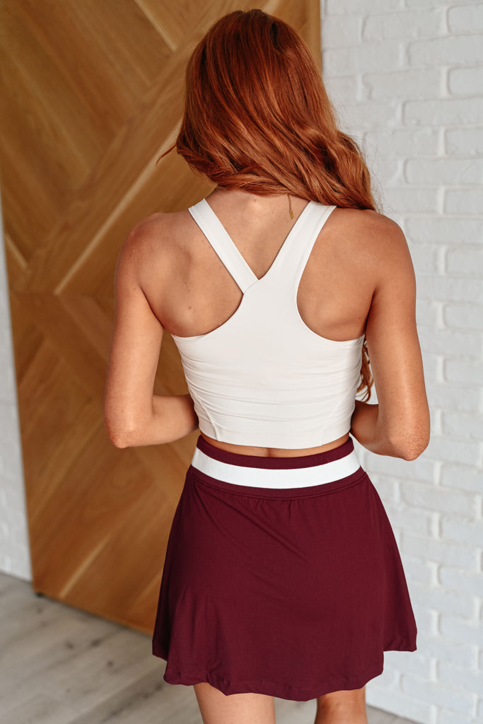 Doing it For Me Asymmetrical Tank in White Pearl-Athleisure-Timber Brooke Boutique, Online Women's Fashion Boutique in Amarillo, Texas