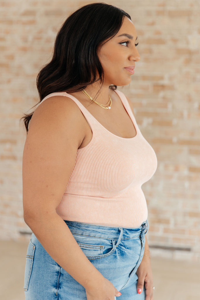 Fundamentals Ribbed Seamless Reversible Tank in Peach-Womens-Timber Brooke Boutique, Online Women's Fashion Boutique in Amarillo, Texas