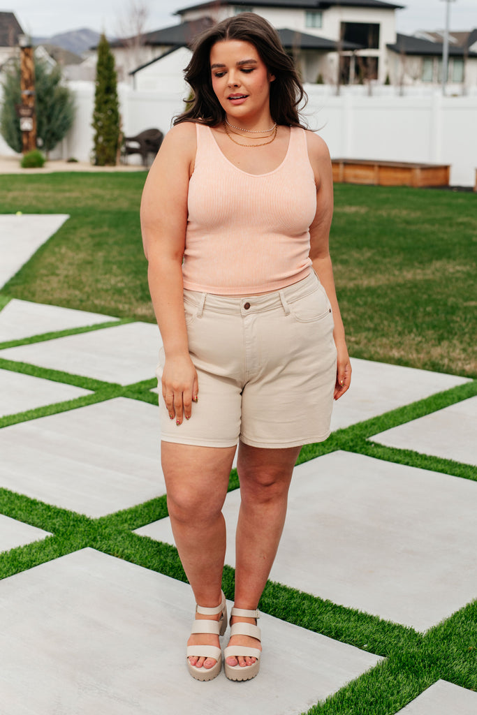 Fundamentals Ribbed Seamless Reversible Tank in Peach-Womens-Timber Brooke Boutique, Online Women's Fashion Boutique in Amarillo, Texas