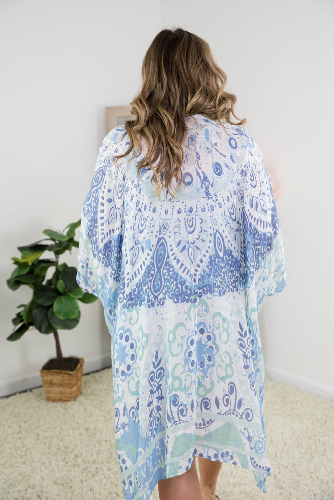 Forever Blue Kimono-Urbanista-Timber Brooke Boutique, Online Women's Fashion Boutique in Amarillo, Texas