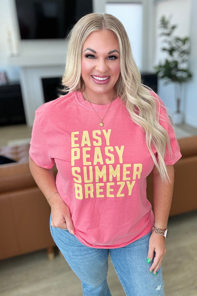 Easy Peasy Summer Breezy Tee-Tops-Timber Brooke Boutique, Online Women's Fashion Boutique in Amarillo, Texas