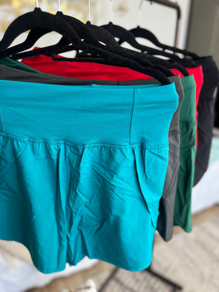 DOORBUSTER! Zipper Back Pocket Running Shorts-Shorts-Timber Brooke Boutique, Online Women's Fashion Boutique in Amarillo, Texas
