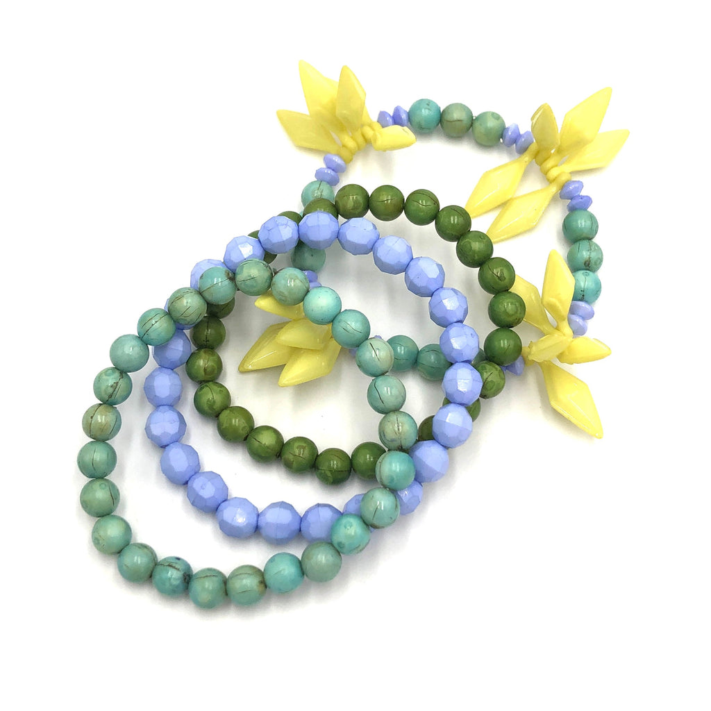 Fern and Iris Stack and Stretch Bracelet Set-Stack Bracelets-Timber Brooke Boutique, Online Women's Fashion Boutique in Amarillo, Texas