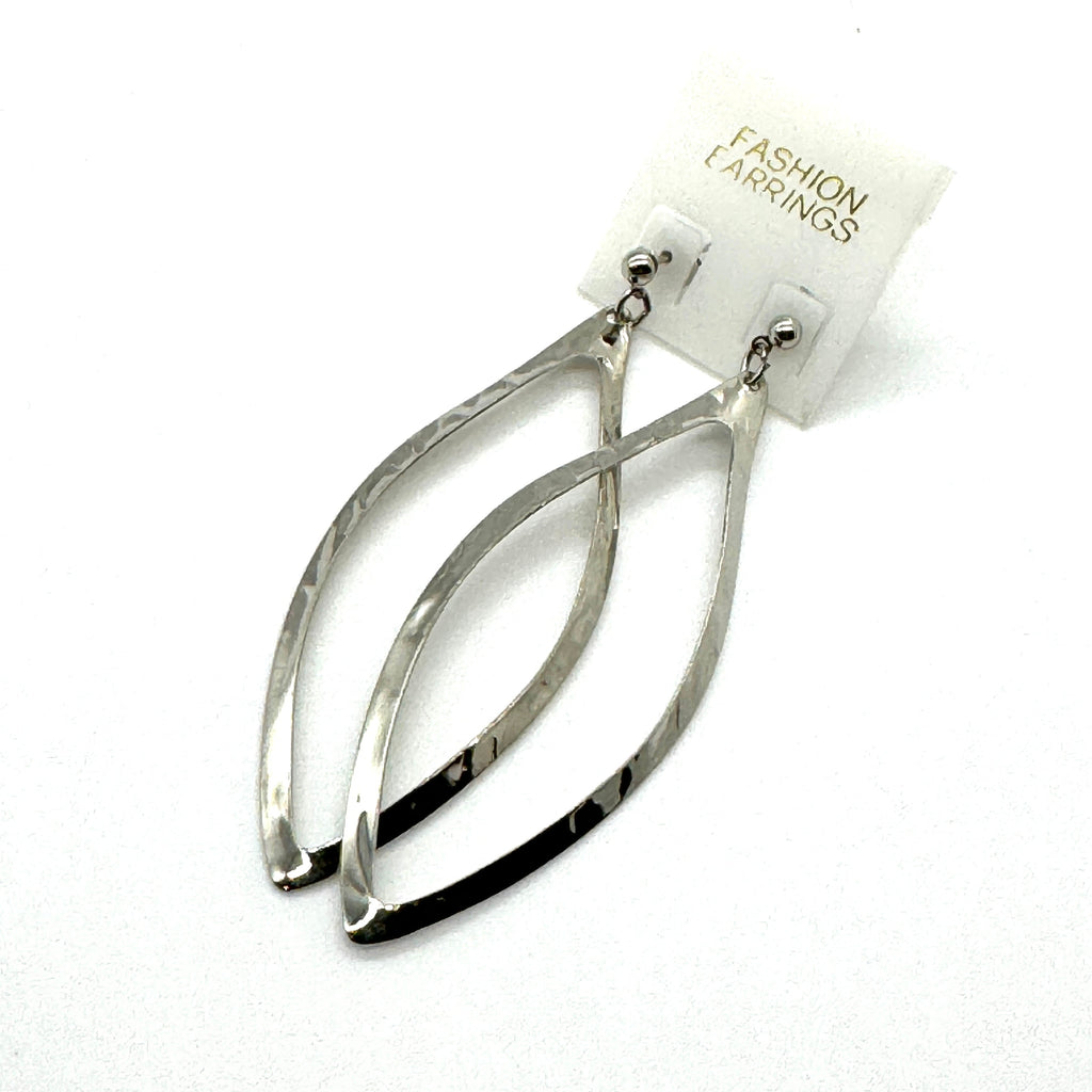 Silver Hollow Leaf Earrings - Kooky Deadstock Earrings *Final Sale-Retro Button Studs-Timber Brooke Boutique, Online Women's Fashion Boutique in Amarillo, Texas