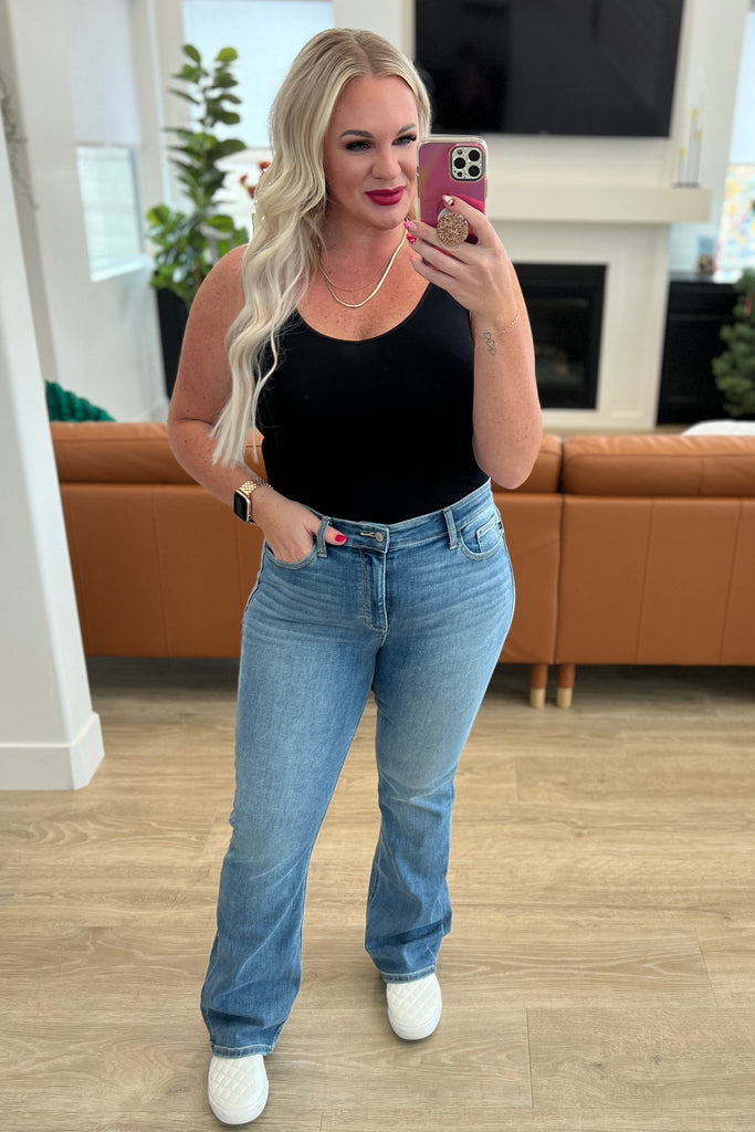 Monroe High Rise Classic Bootcut Jeans-Denim-Timber Brooke Boutique, Online Women's Fashion Boutique in Amarillo, Texas
