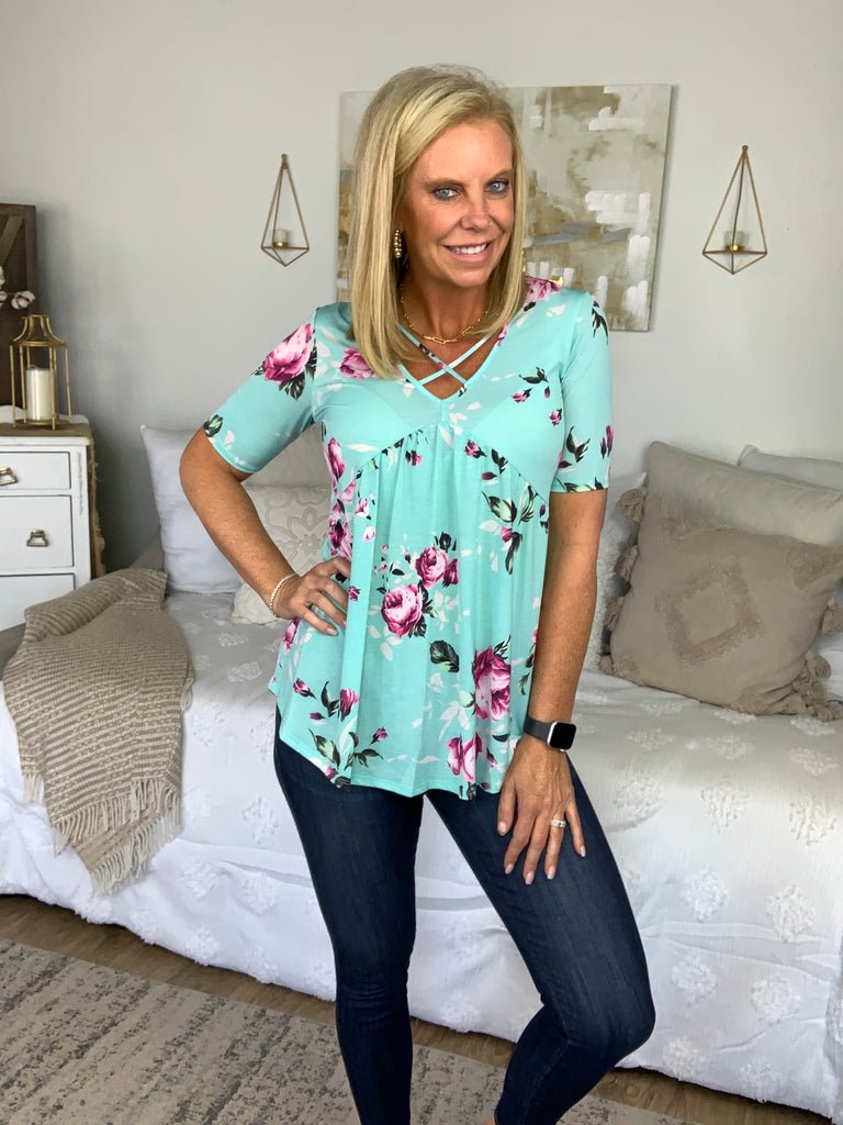 Memory Lane-Short Sleeve Top-Timber Brooke Boutique, Online Women's Fashion Boutique in Amarillo, Texas