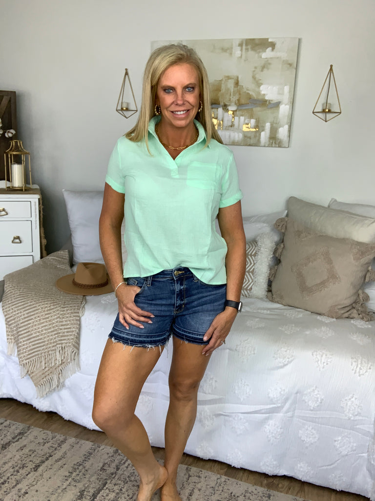 All Mixed Up-Short Sleeve Top-Timber Brooke Boutique, Online Women's Fashion Boutique in Amarillo, Texas