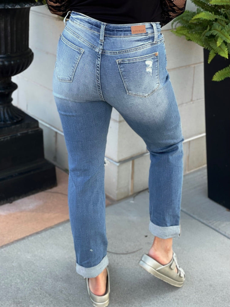 Always Beautiful Judy Blue Boyfriend Jeans-judy blue-Timber Brooke Boutique, Online Women's Fashion Boutique in Amarillo, Texas