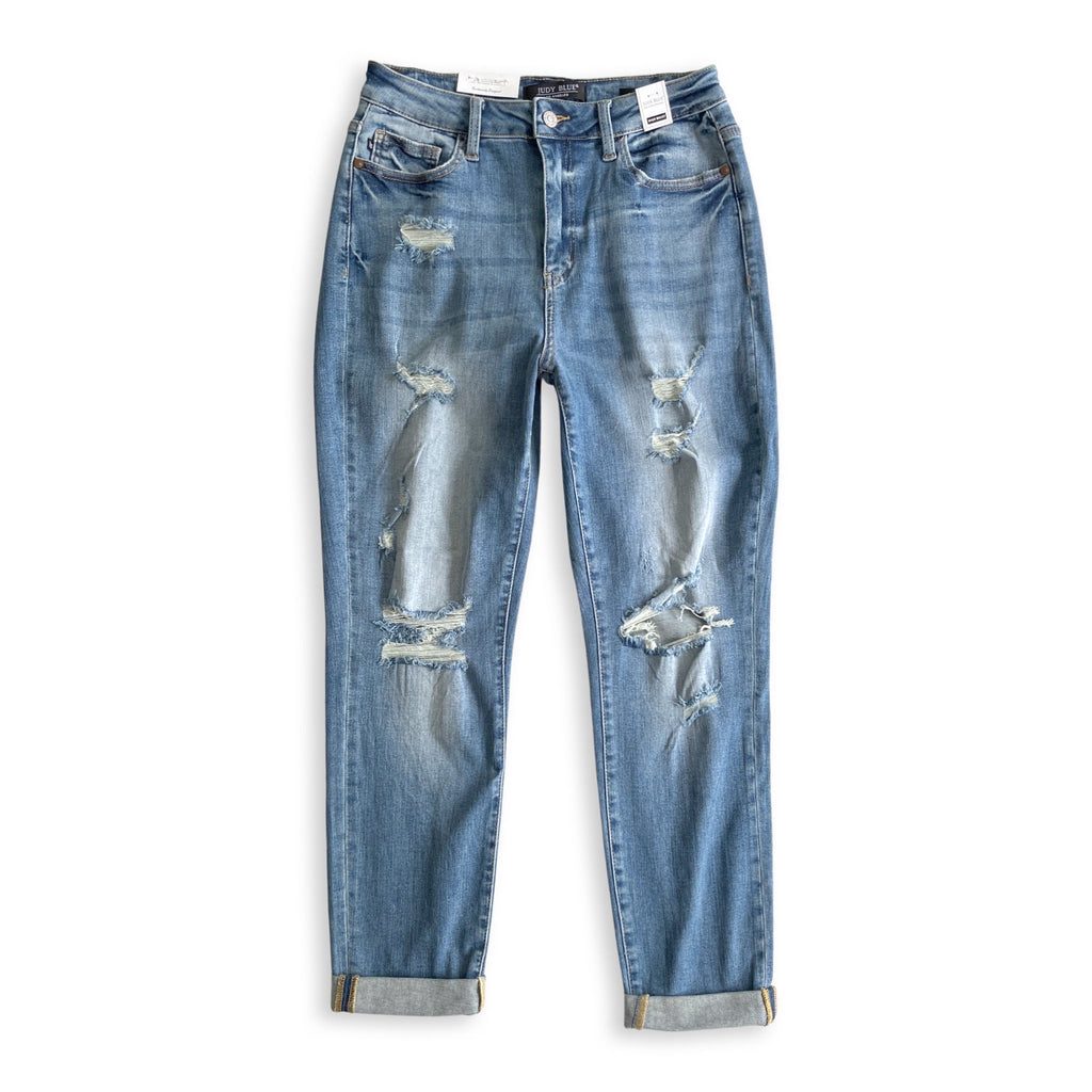 Always Beautiful Judy Blue Boyfriend Jeans-judy blue-Timber Brooke Boutique, Online Women's Fashion Boutique in Amarillo, Texas