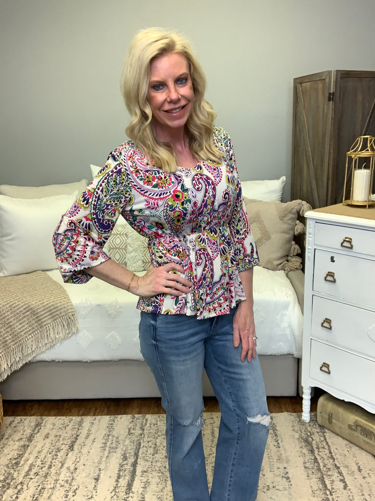 Pick a Color Peplum Blouse-Short Sleeve Top-Timber Brooke Boutique, Online Women's Fashion Boutique in Amarillo, Texas
