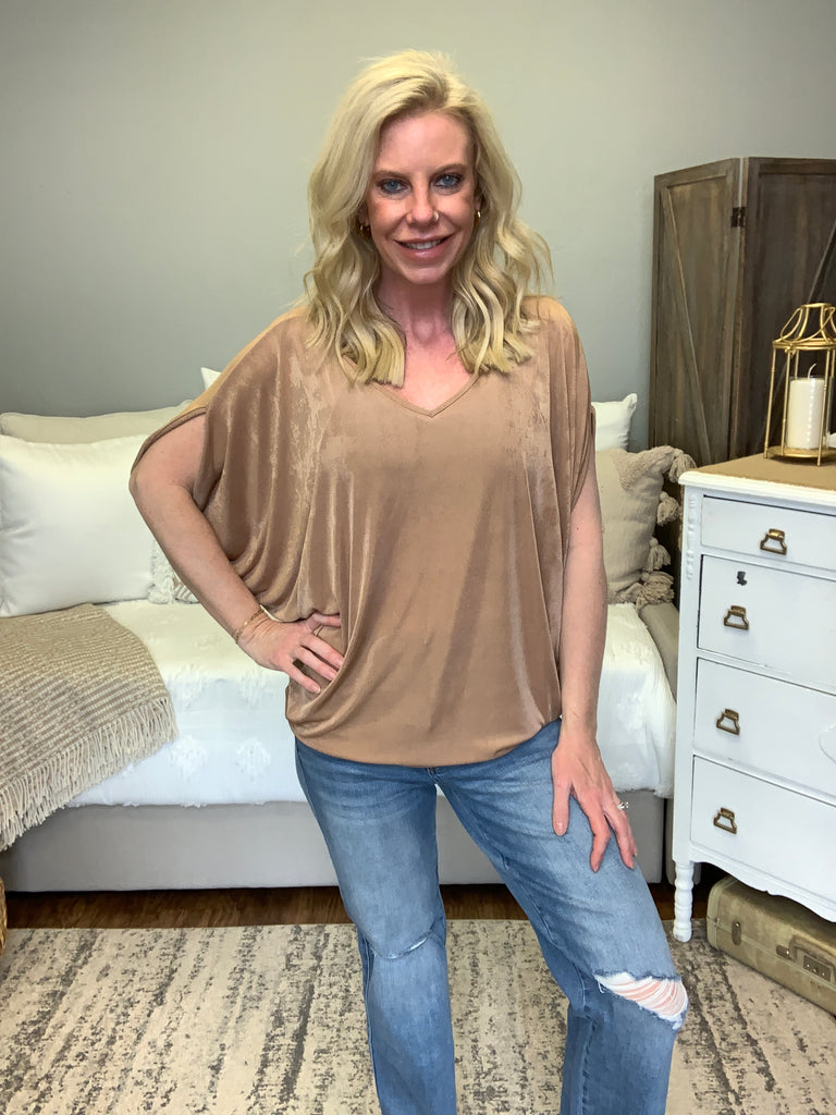 The Realest V-Neck Top-Womens-Timber Brooke Boutique, Online Women's Fashion Boutique in Amarillo, Texas