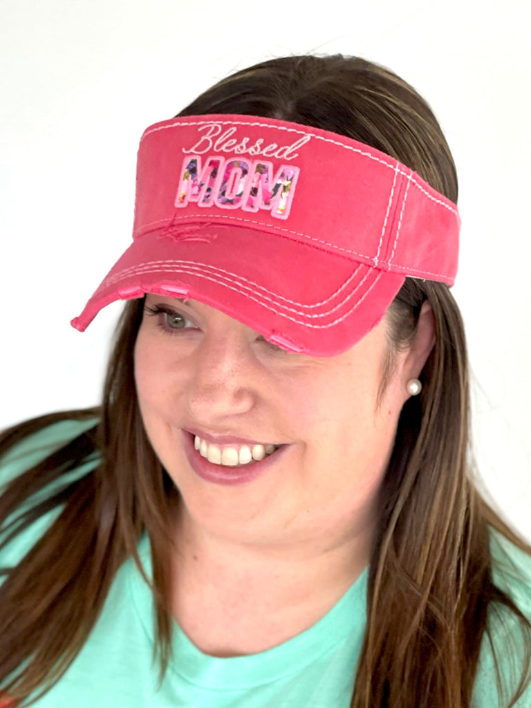 Blessed Mom Visor-YFW-Timber Brooke Boutique, Online Women's Fashion Boutique in Amarillo, Texas