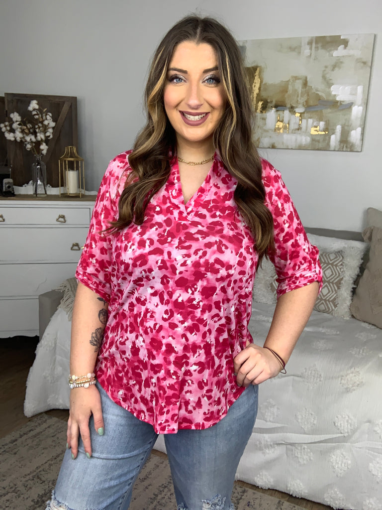 Always Seeing Pink-Short Sleeve Top-Timber Brooke Boutique, Online Women's Fashion Boutique in Amarillo, Texas