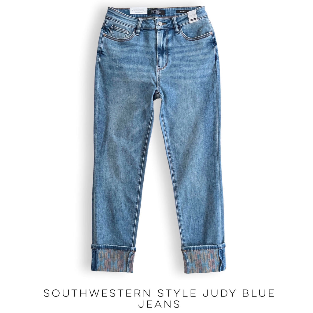 Southwestern Style Judy Blue Jeans-Judy Blue-Timber Brooke Boutique, Online Women's Fashion Boutique in Amarillo, Texas