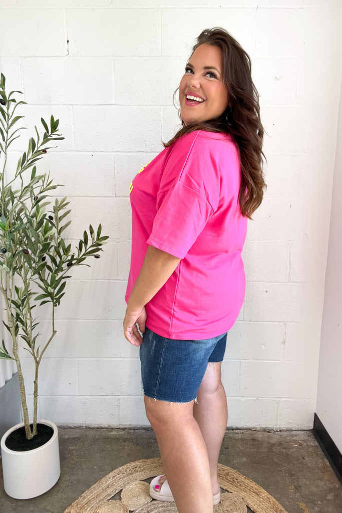 Feeling Joyful "Hello Sunshine" Embroidered French Terry Top-Timber Brooke Boutique, Online Women's Fashion Boutique in Amarillo, Texas