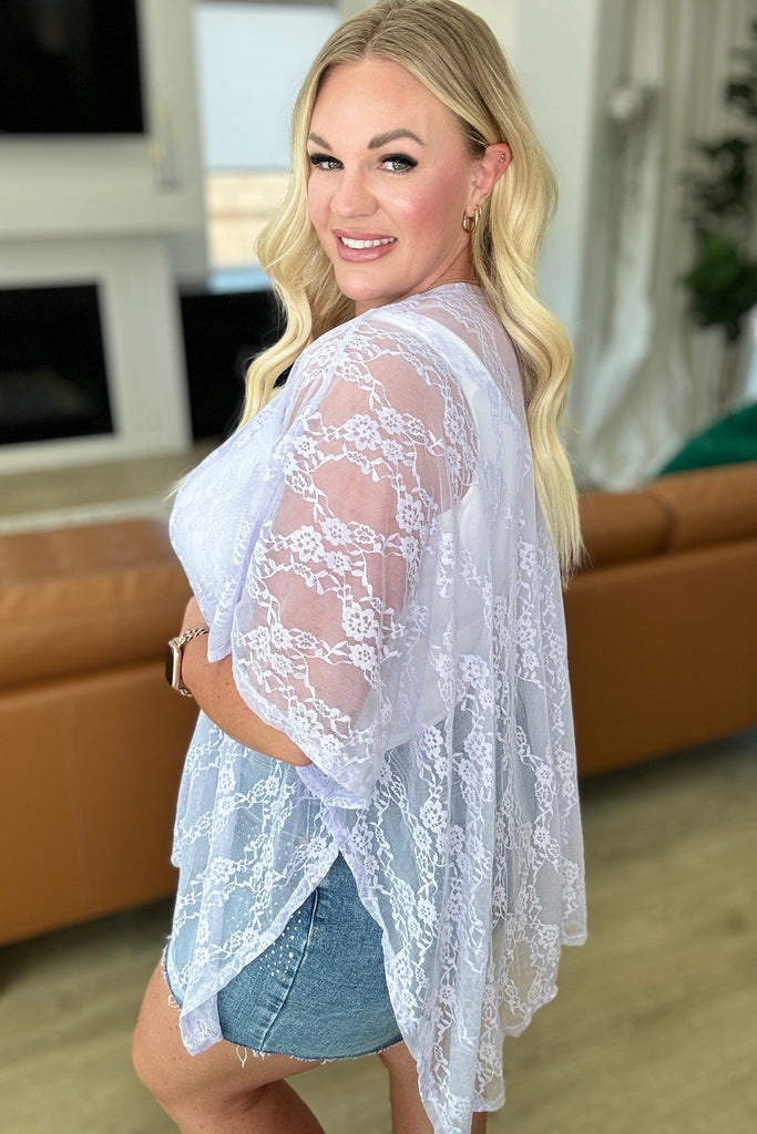 Good Days Ahead Lace Kimono In Lavender-Layers-Timber Brooke Boutique, Online Women's Fashion Boutique in Amarillo, Texas