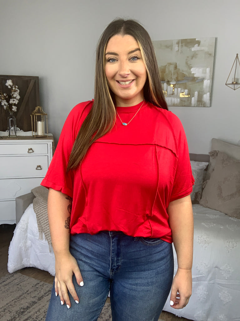 DOORBUSTER! Going For The Gold-Short Sleeve Top-Timber Brooke Boutique, Online Women's Fashion Boutique in Amarillo, Texas