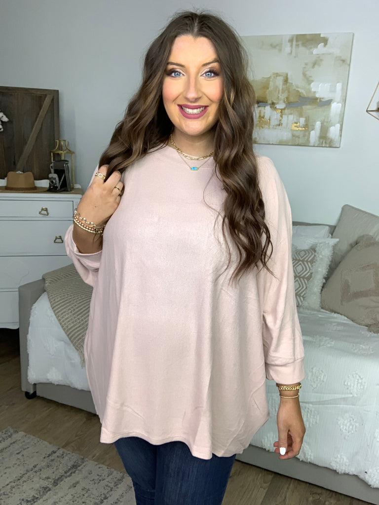 Blush Solid Top-Timber Brooke Boutique, Online Women's Fashion Boutique in Amarillo, Texas